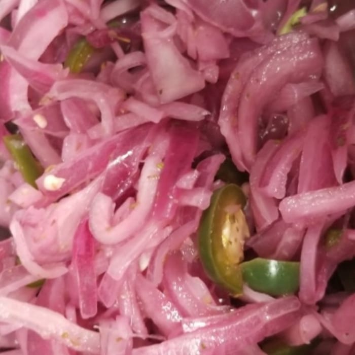Citrus-Serrano Onions.